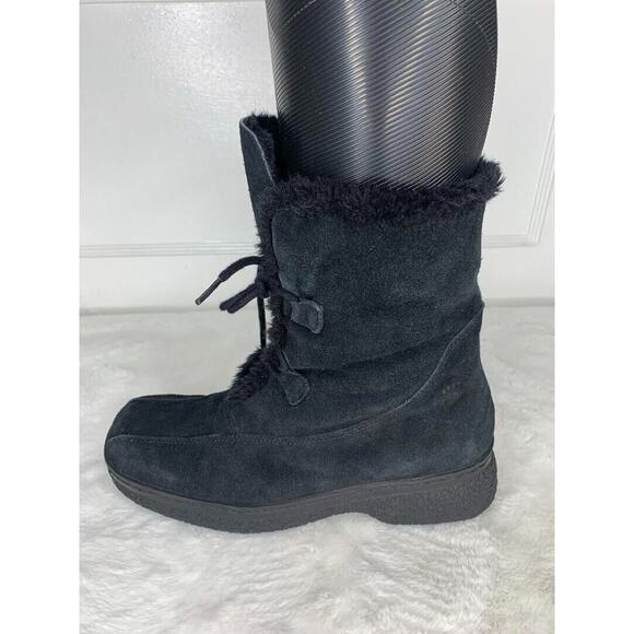 BareTraps Women's Faux Fur Lined Boots Sz 8.5M Leather Suede Winter Mid Calf - Picture 7 of 8